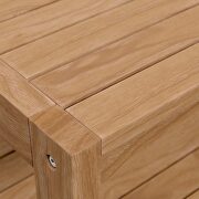 Teak wood outdoor patio coffee table in natural finish by Modway additional picture 2