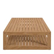 Teak wood outdoor patio coffee table in natural finish by Modway additional picture 3
