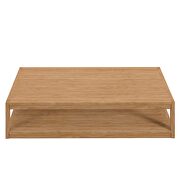 Teak wood outdoor patio coffee table in natural finish by Modway additional picture 6