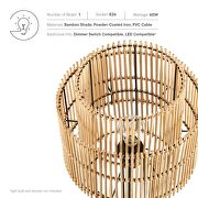 Bamboo table lamp by Modway additional picture 9