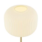 White/ satin brass glass sphere glass and metal floor lamp by Modway additional picture 2