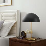 Black/ satin brass metal table lamp by Modway additional picture 2