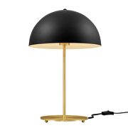 Black/ satin brass metal table lamp by Modway additional picture 4