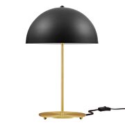 Black/ satin brass metal table lamp by Modway additional picture 5