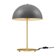 Gray/ satin brass metal table lamp by Modway additional picture 4