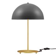 Gray/ satin brass metal table lamp by Modway additional picture 5