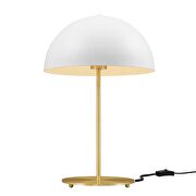 White/ satin brass metal table lamp by Modway additional picture 4