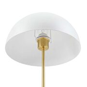 White/ satin brass metal table lamp by Modway additional picture 6