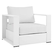 White finish outdoor patio powder-coated aluminum chair by Modway additional picture 2