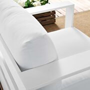 White finish outdoor patio powder-coated aluminum chair by Modway additional picture 7
