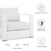 White finish outdoor patio powder-coated aluminum chair by Modway additional picture 8