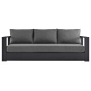 Gray/ charcoal finish outdoor patio powder-coated aluminum sofa by Modway additional picture 6
