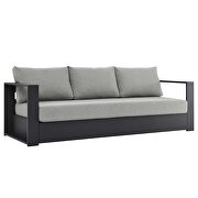 Gray finish outdoor patio powder-coated aluminum sofa by Modway additional picture 2