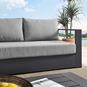 Gray finish outdoor patio powder-coated aluminum sofa by Modway additional picture 7