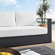 Gray/ white finish outdoor patio powder-coated aluminum sofa by Modway additional picture 7