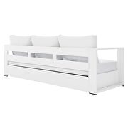 White finish outdoor patio powder-coated aluminum sofa by Modway additional picture 4