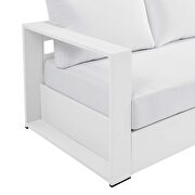 White finish outdoor patio powder-coated aluminum sofa by Modway additional picture 5
