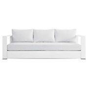 White finish outdoor patio powder-coated aluminum sofa by Modway additional picture 6