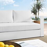 White finish outdoor patio powder-coated aluminum sofa by Modway additional picture 7