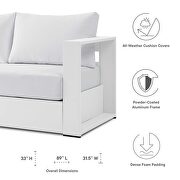 White finish outdoor patio powder-coated aluminum sofa by Modway additional picture 8