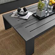 Gray finish outdoor patio powder-coated aluminum coffee table by Modway additional picture 6