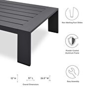 Gray finish outdoor patio powder-coated aluminum coffee table by Modway additional picture 7