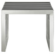 Small stainless steel bench in silver by Modway additional picture 2