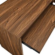 L-shaped wood office desk in walnut finish by Modway additional picture 7