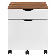Wood file cabinet in walnut/ white by Modway additional picture 6