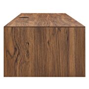 Wall mount wood office desk in walnut by Modway additional picture 3