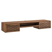 Wall mount wood office desk in walnut by Modway additional picture 4