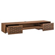 Wall mount wood office desk in walnut by Modway additional picture 5