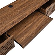 Wall mount wood office desk in walnut by Modway additional picture 6
