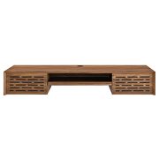 Wall mount wood office desk in walnut by Modway additional picture 9