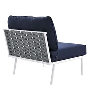 White/ navy finish 3-piece outdoor patio aluminum set by Modway additional picture 7