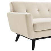 Beige finish herringbone fabric loveseat by Modway additional picture 3