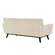 Beige finish herringbone fabric loveseat by Modway additional picture 4