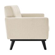 Beige finish herringbone fabric loveseat by Modway additional picture 5