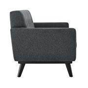 Charcoal finish herringbone fabric loveseat by Modway additional picture 5