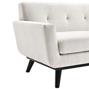 Ivory finish herringbone fabric loveseat by Modway additional picture 2