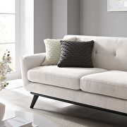 Ivory finish herringbone fabric loveseat by Modway additional picture 3