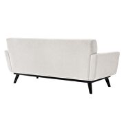 Ivory finish herringbone fabric loveseat by Modway additional picture 4