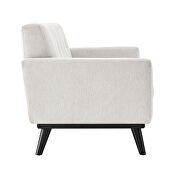 Ivory finish herringbone fabric loveseat by Modway additional picture 5