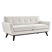 Ivory finish herringbone fabric loveseat by Modway additional picture 7