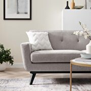 Light gray finish herringbone fabric loveseat by Modway additional picture 2