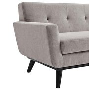 Light gray finish herringbone fabric loveseat by Modway additional picture 3