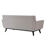 Light gray finish herringbone fabric loveseat by Modway additional picture 4