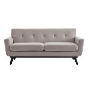 Light gray finish herringbone fabric loveseat by Modway additional picture 6
