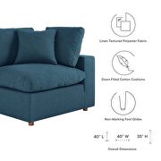 Down filled overstuffed 6-piece sectional sofa in azure by Modway additional picture 2