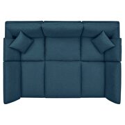 Down filled overstuffed 6-piece sectional sofa in azure by Modway additional picture 6